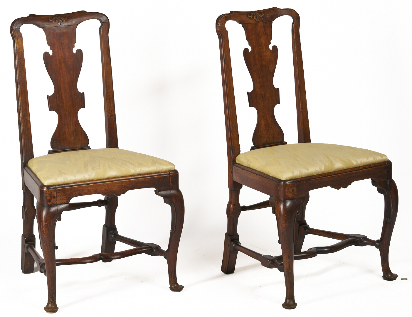 Lot 863: Pair Queen Anne Period Chairs