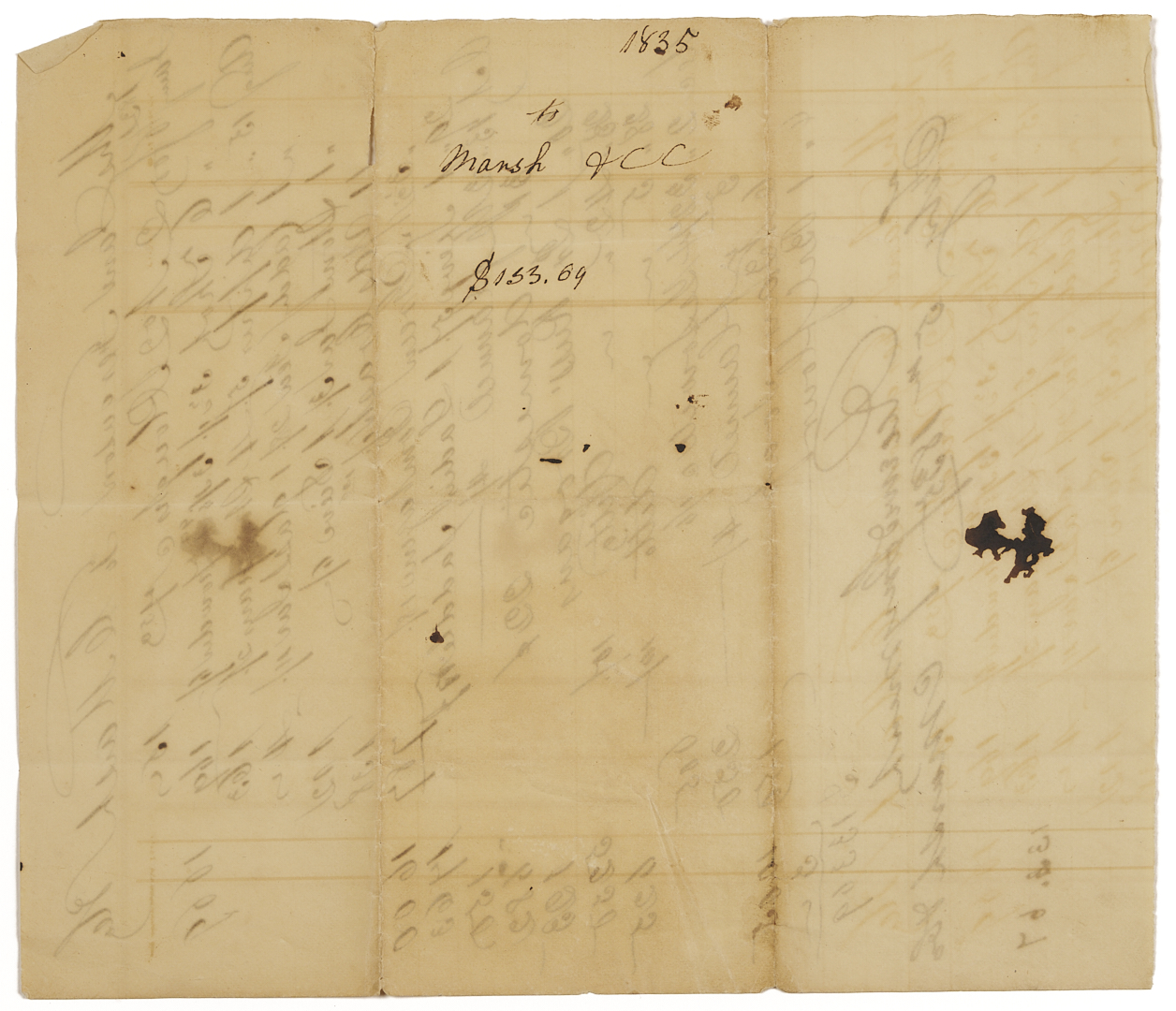 Lot 86: Profilet Coin Silver Ladle & Archive of Merrill/Ferguson Family, MS/LA Plantation