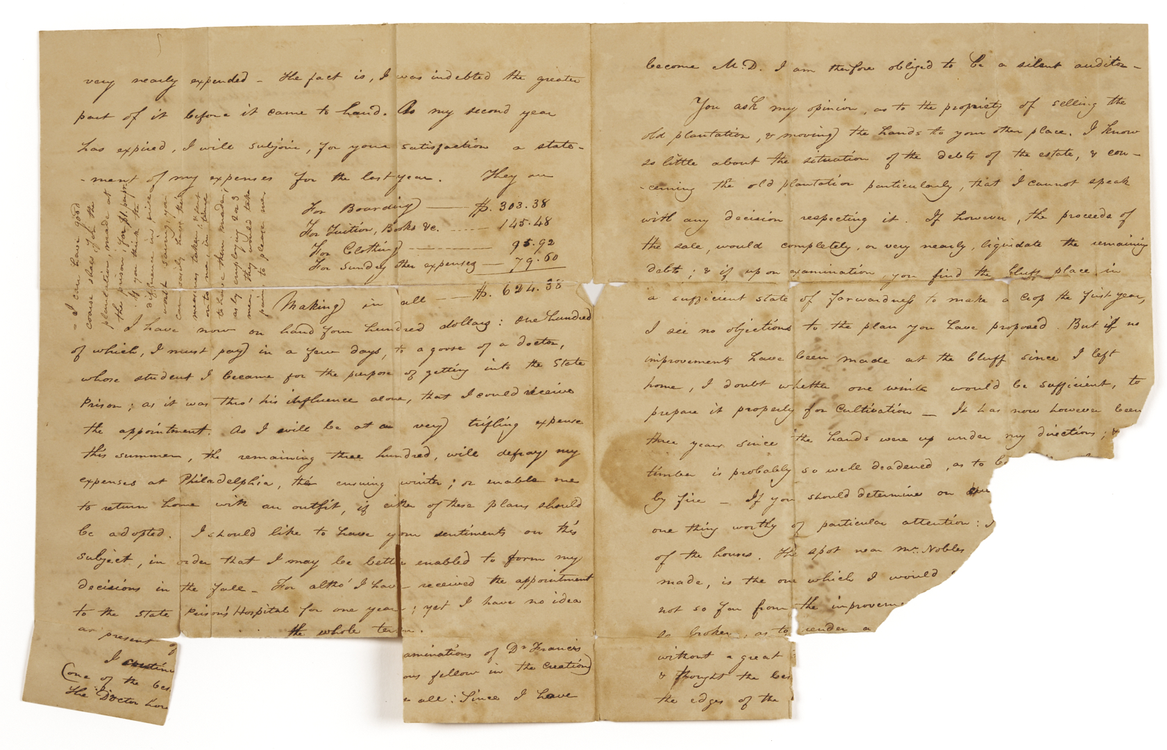 Lot 86: Profilet Coin Silver Ladle & Archive of Merrill/Ferguson Family, MS/LA Plantation