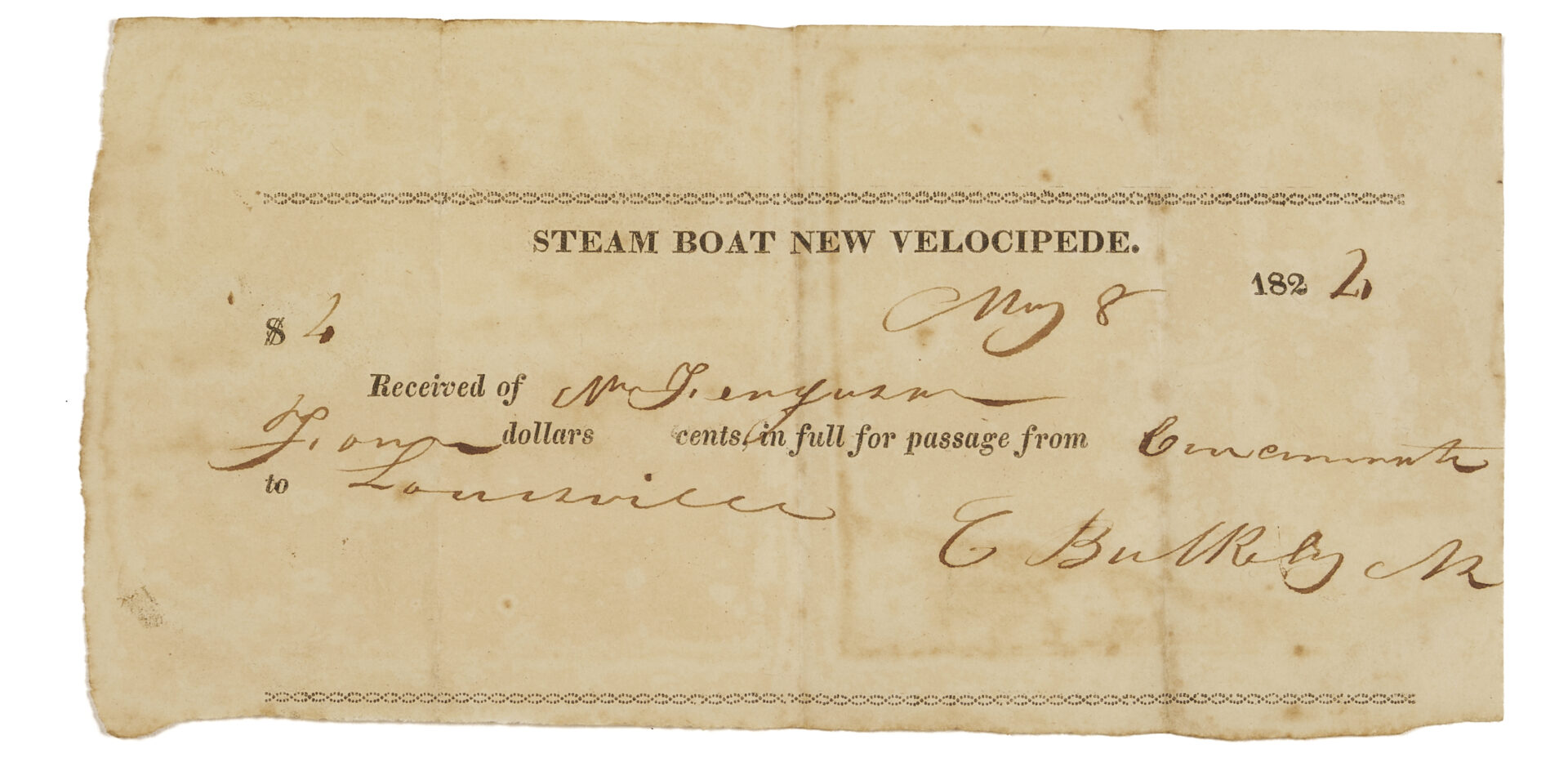 Lot 86: Profilet Coin Silver Ladle & Archive of Merrill/Ferguson Family, MS/LA Plantation