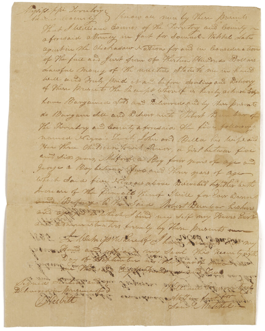 Lot 86: Profilet Coin Silver Ladle & Archive of Merrill/Ferguson Family, MS/LA Plantation