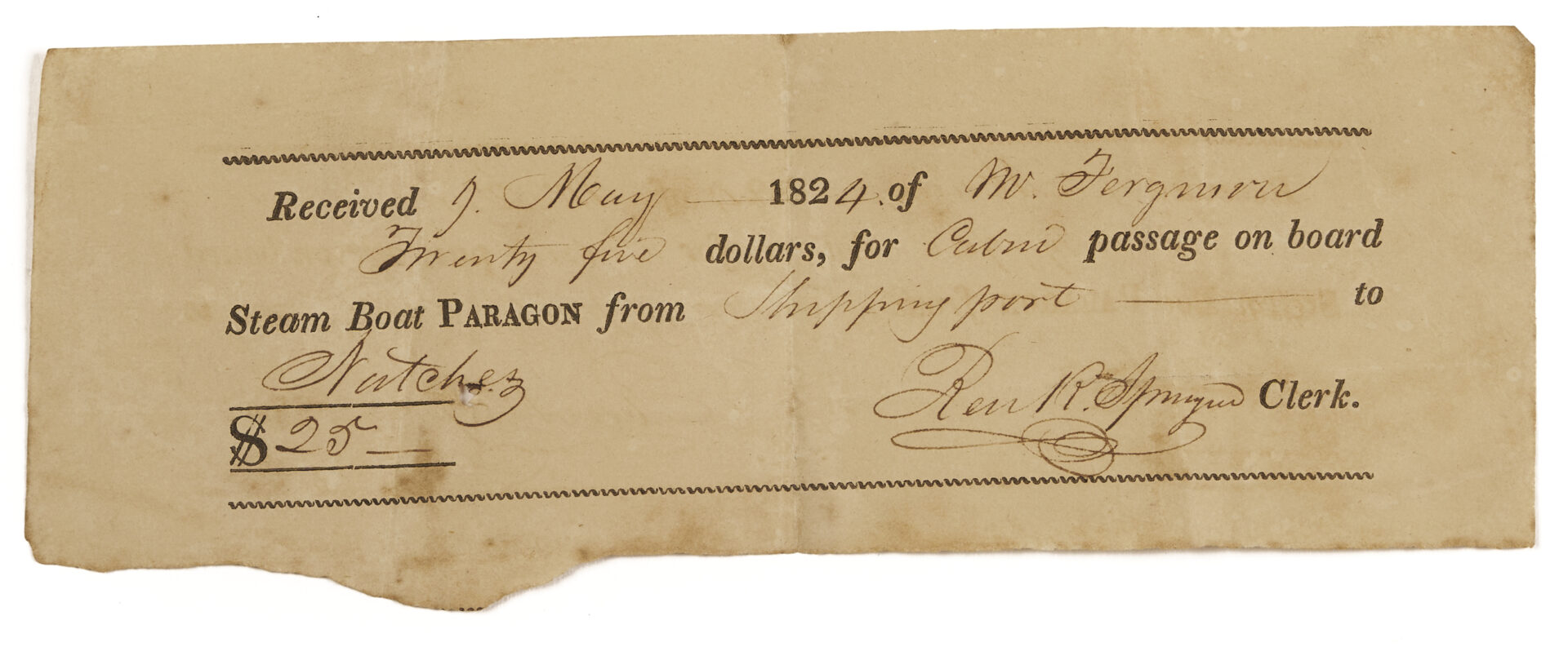 Lot 86: Profilet Coin Silver Ladle & Archive of Merrill/Ferguson Family, MS/LA Plantation