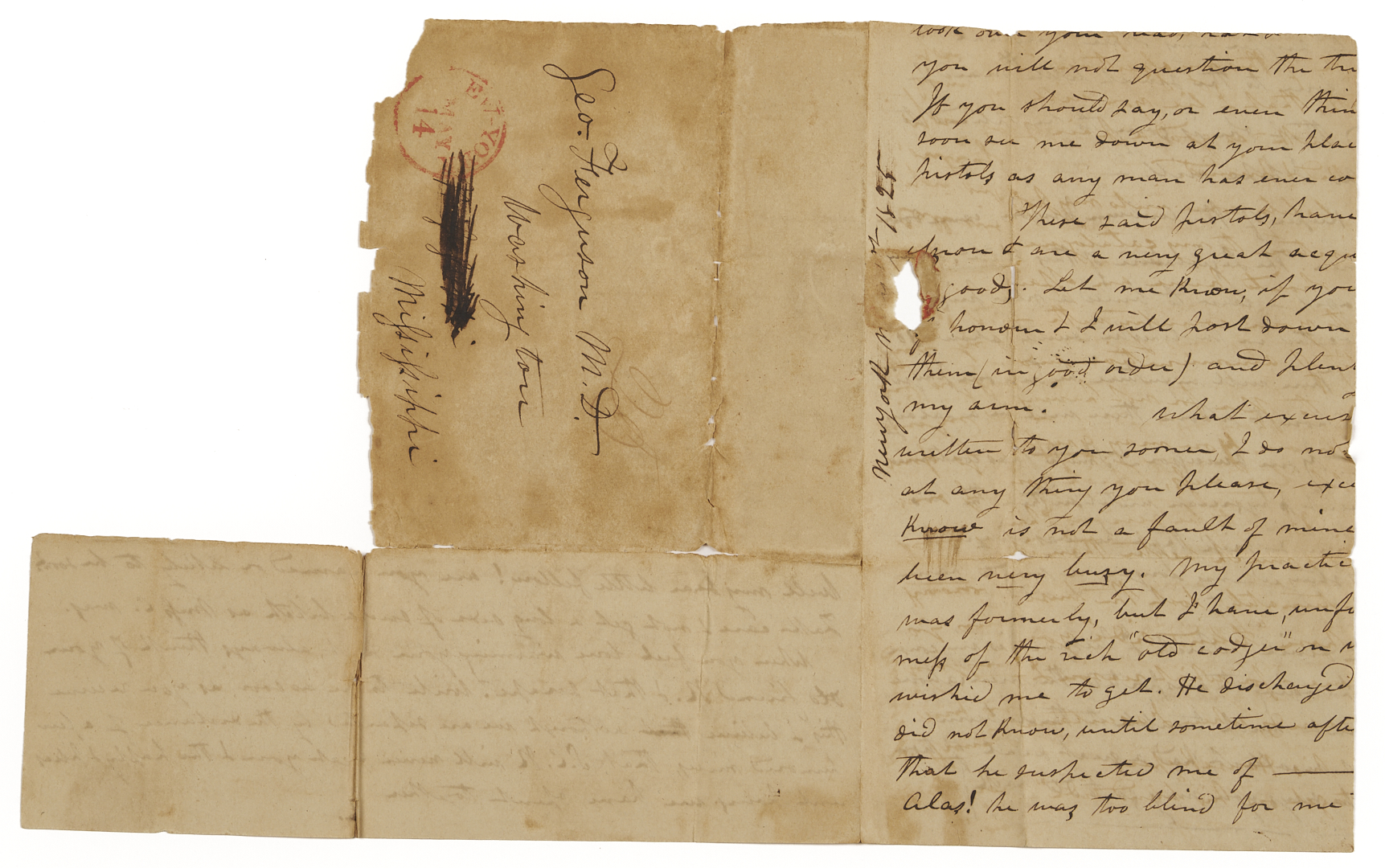 Lot 86: Profilet Coin Silver Ladle & Archive of Merrill/Ferguson Family, MS/LA Plantation