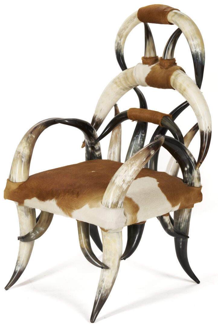 Lot 871: American Steer Horn Chair