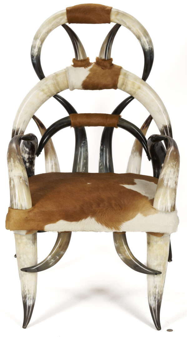Lot 871: American Steer Horn Chair