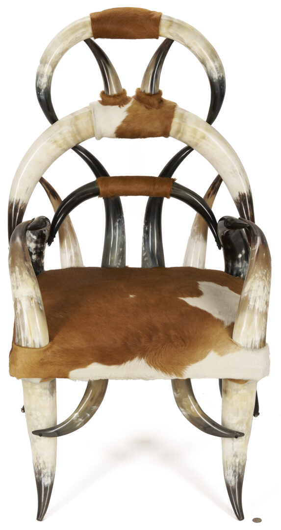 Lot 871: American Steer Horn Chair