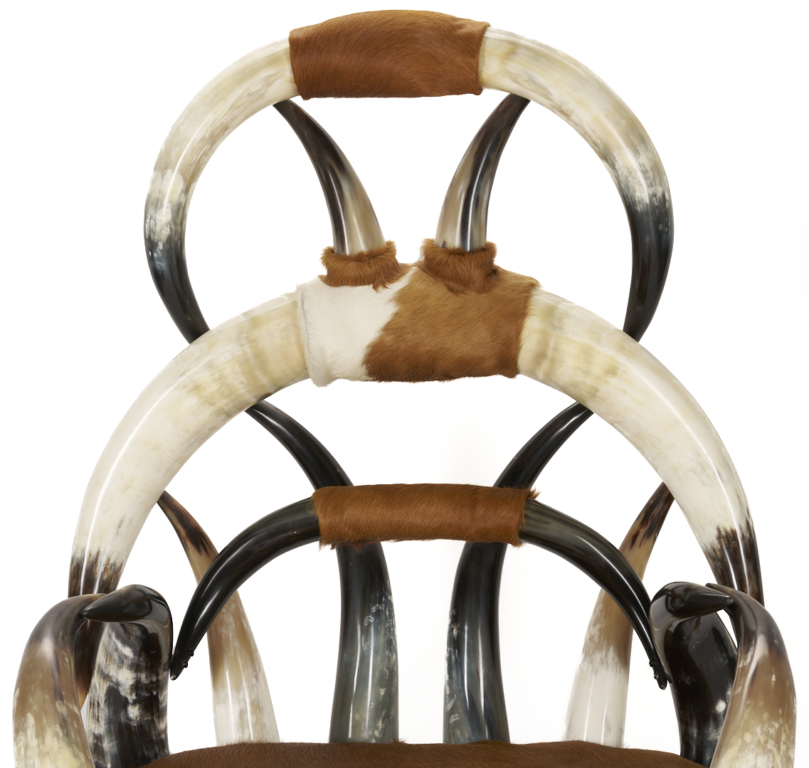 Lot 871: American Steer Horn Chair