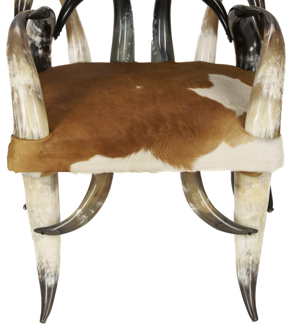 Lot 871: American Steer Horn Chair