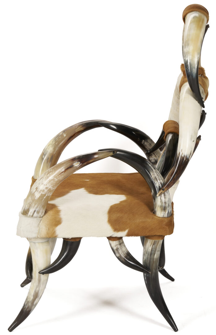Lot 871: American Steer Horn Chair