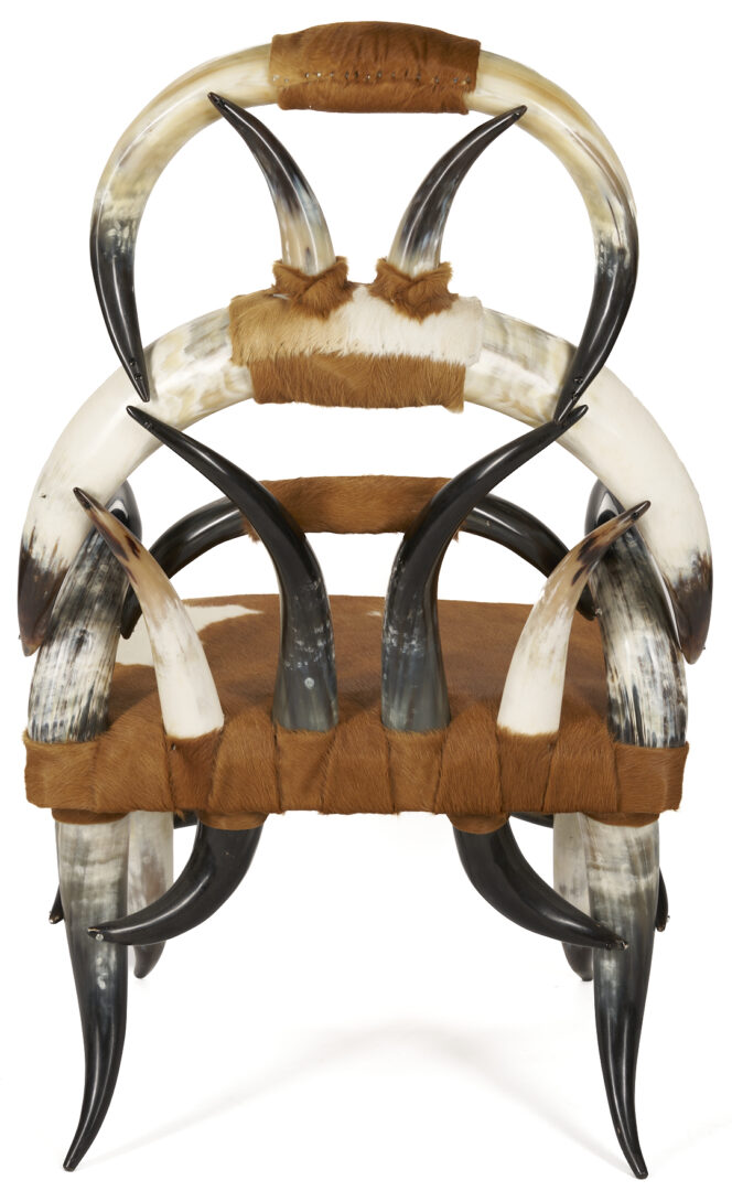 Lot 871: American Steer Horn Chair