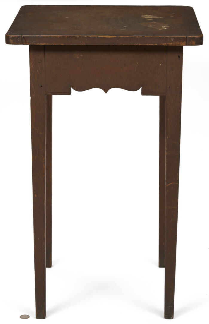 Lot 873: Kentucky Walnut Work Table, Scalloped Skirt