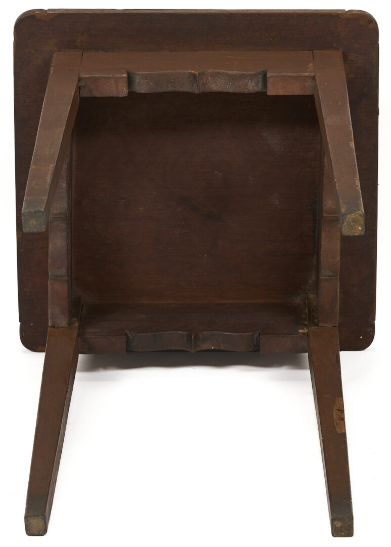 Lot 873: Kentucky Walnut Work Table, Scalloped Skirt