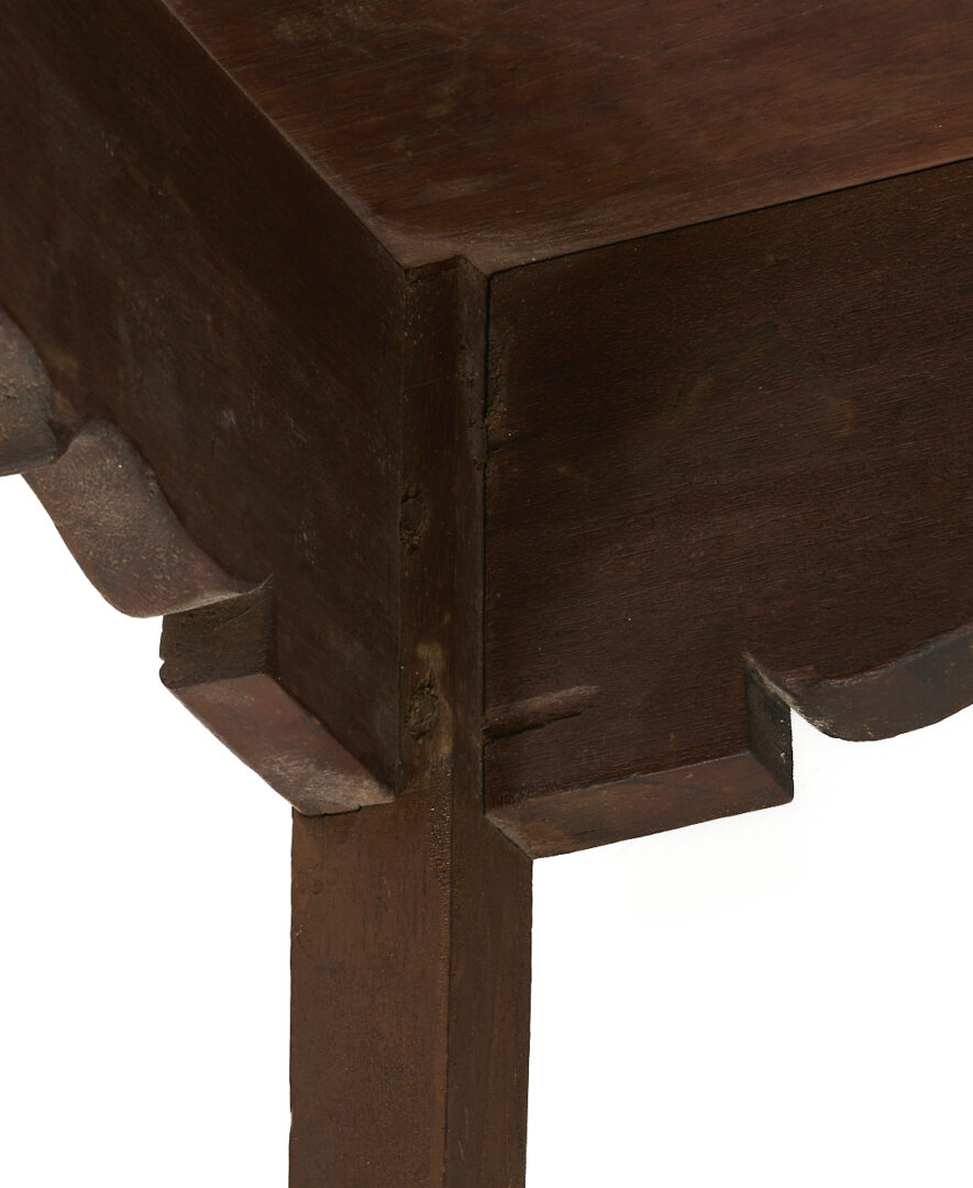 Lot 873: Kentucky Walnut Work Table, Scalloped Skirt