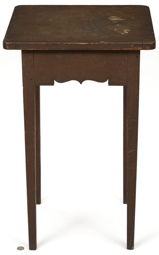 Lot 873: Kentucky Walnut Work Table, Scalloped Skirt