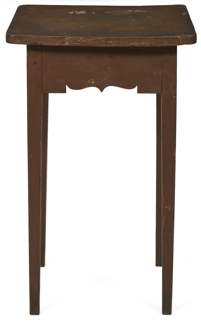 Lot 873: Kentucky Walnut Work Table, Scalloped Skirt