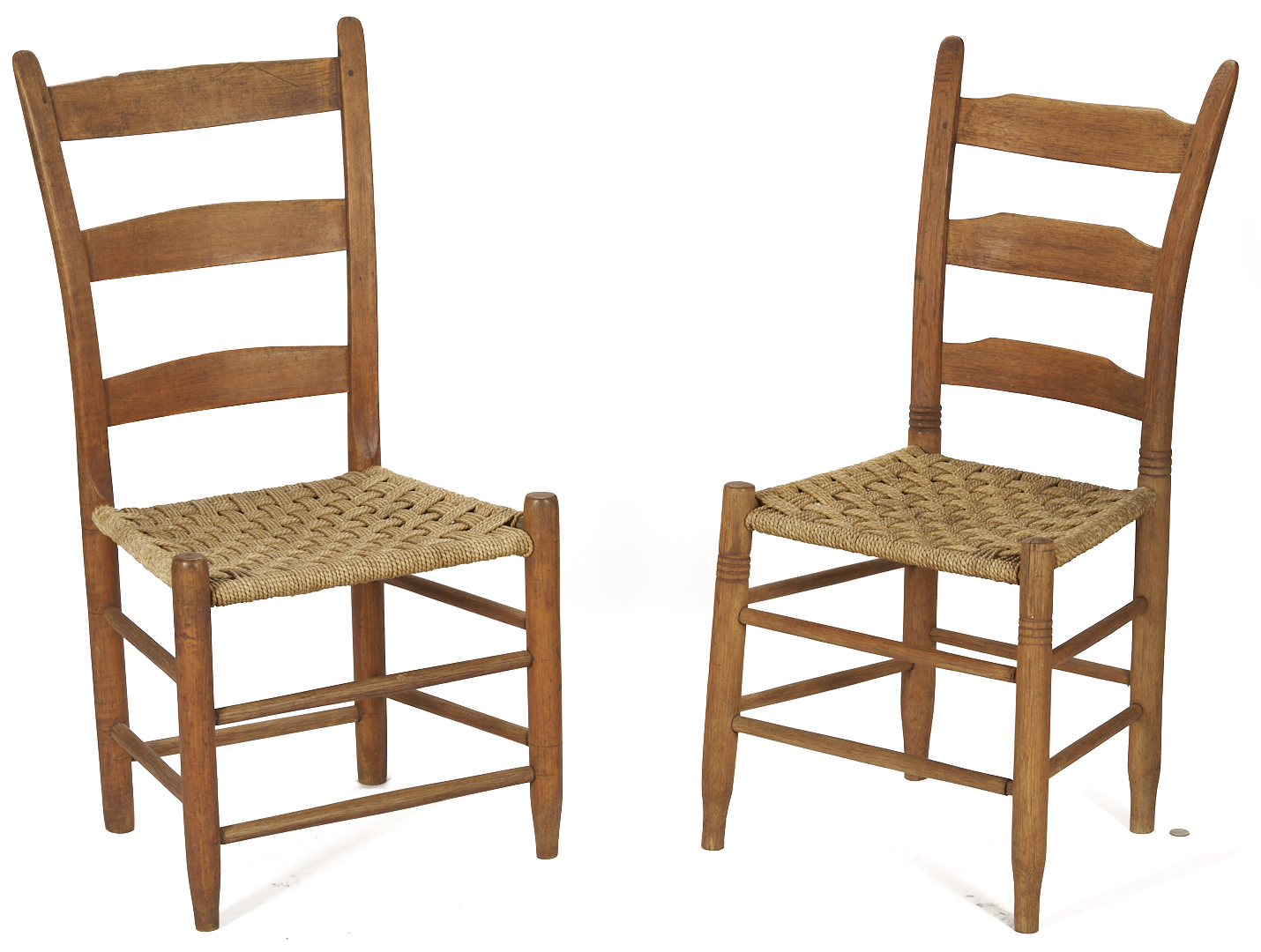 Lot 874: 2 TN 19th C. Chairs Incl. Dick Poyner