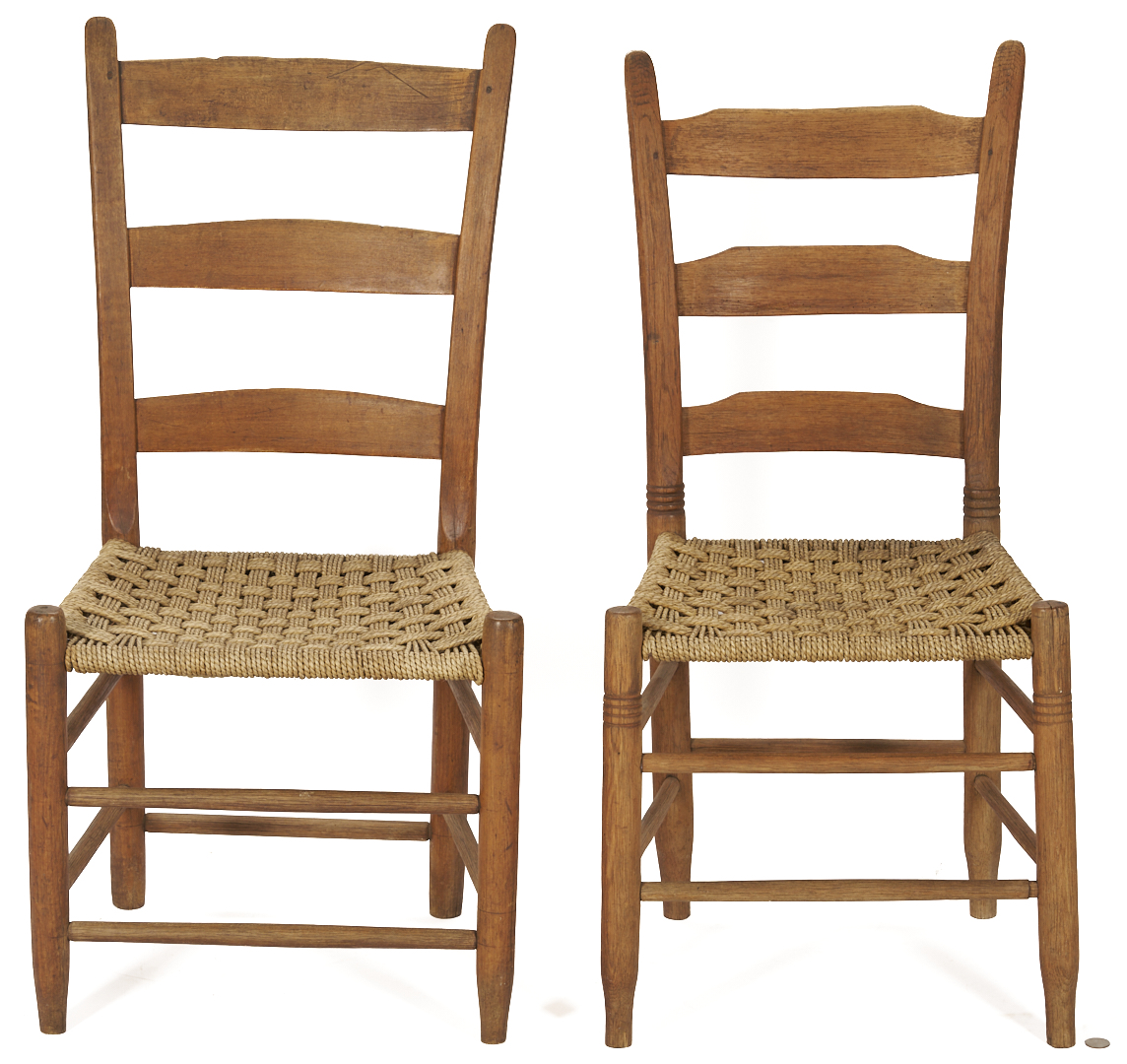 Lot 874: 2 TN 19th C. Chairs Incl. Dick Poyner