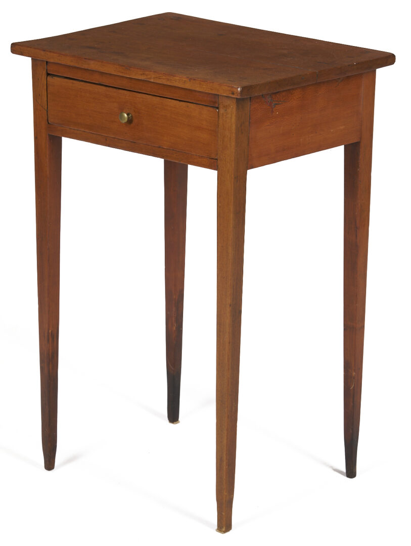Lot 875: Diminutive East TN One-Drawer Hepplewhite Stand