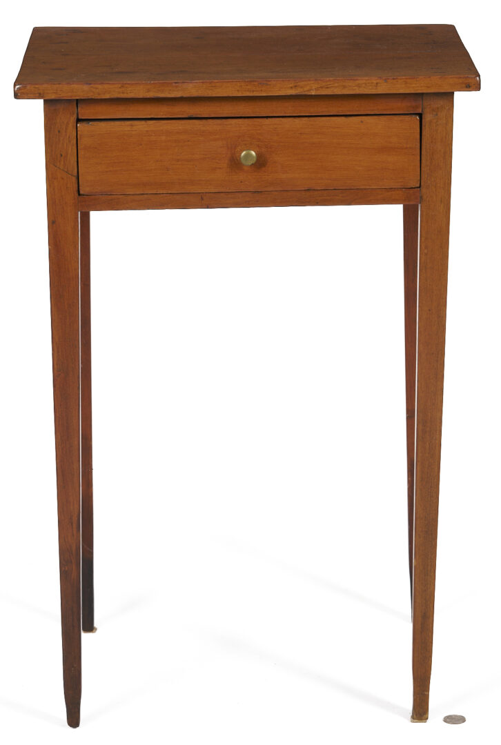 Lot 875: Diminutive East TN One-Drawer Hepplewhite Stand