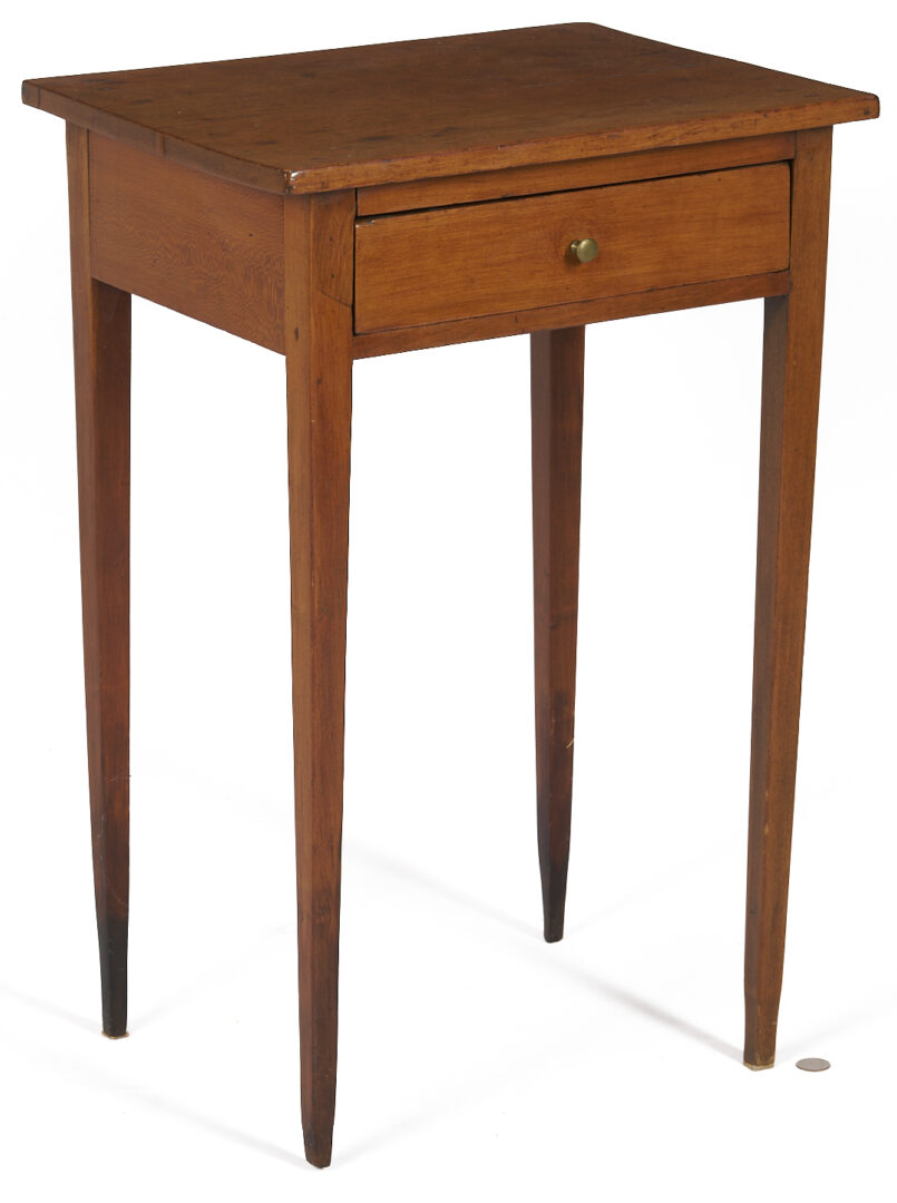 Lot 875: Diminutive East TN One-Drawer Hepplewhite Stand