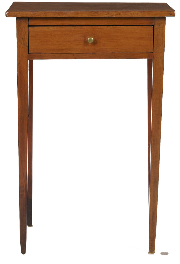 Lot 875: Diminutive East TN One-Drawer Hepplewhite Stand