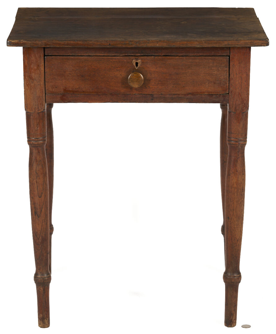 Lot 876: Walnut One Drawer Table