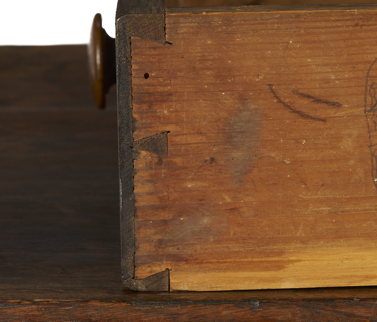 Lot 876: Walnut One Drawer Table