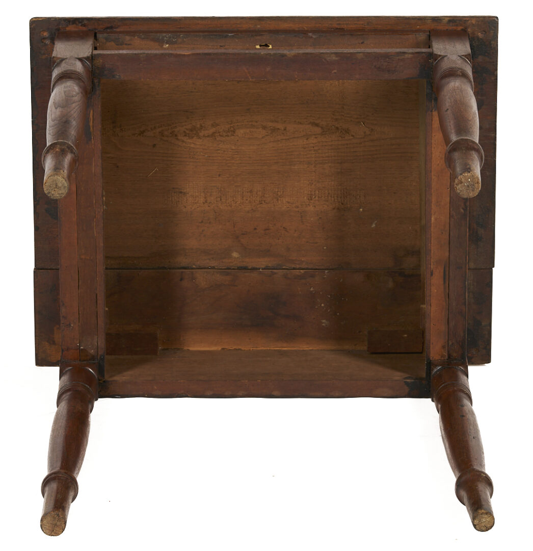 Lot 876: Walnut One Drawer Table