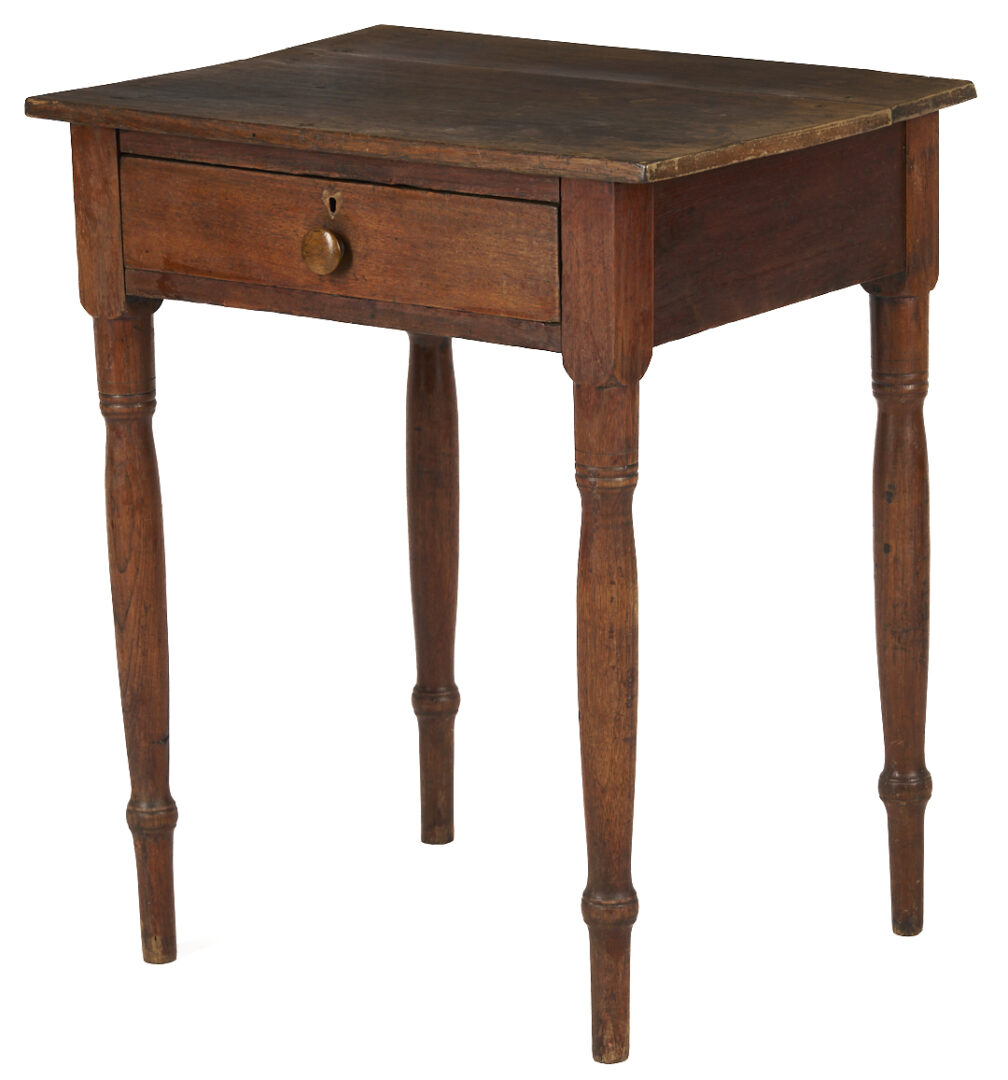 Lot 876: Walnut One Drawer Table