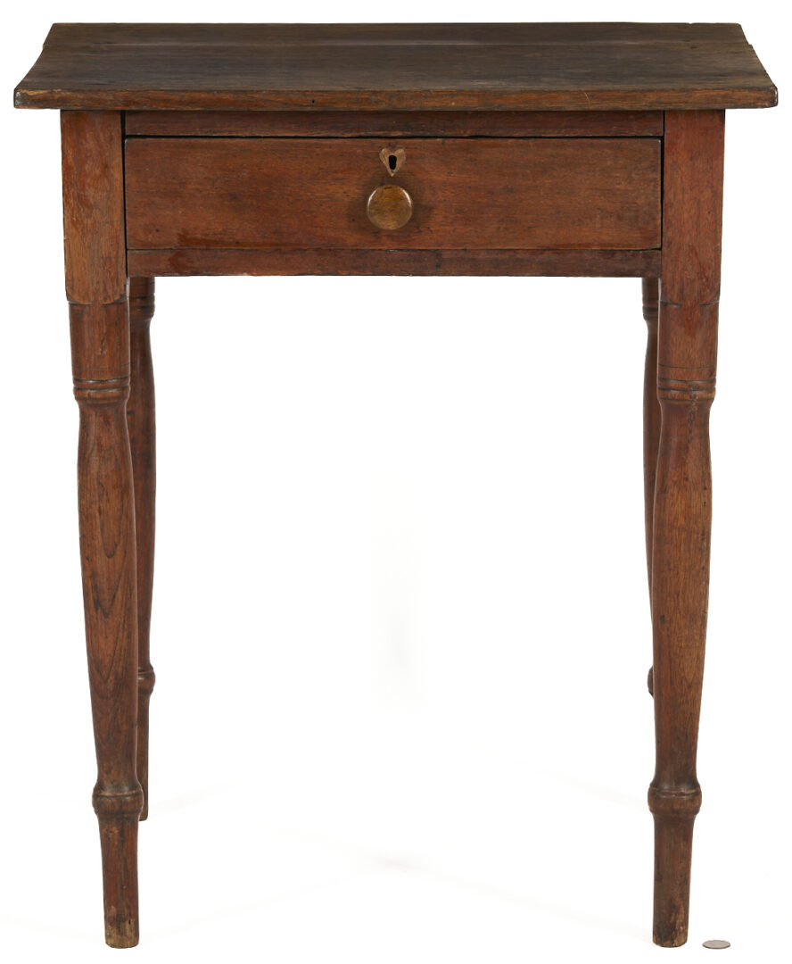 Lot 876: Walnut One Drawer Table