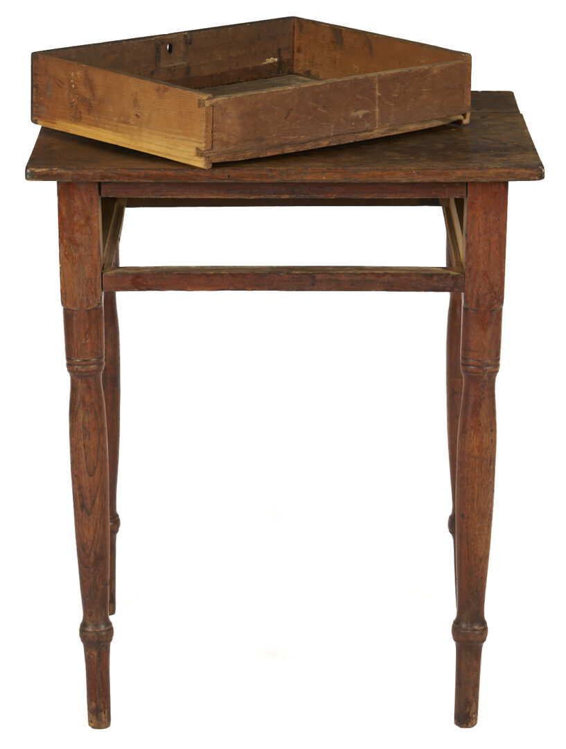 Lot 876: Walnut One Drawer Table