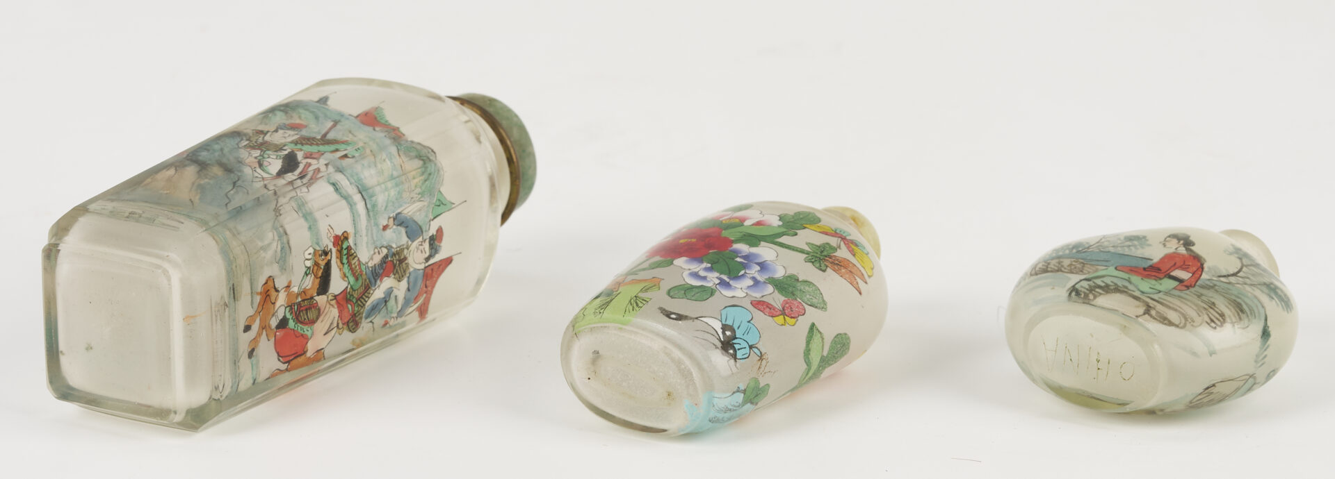 Lot 881: Tobacco Pouch and 5 Snuff Bottles, Including Jade