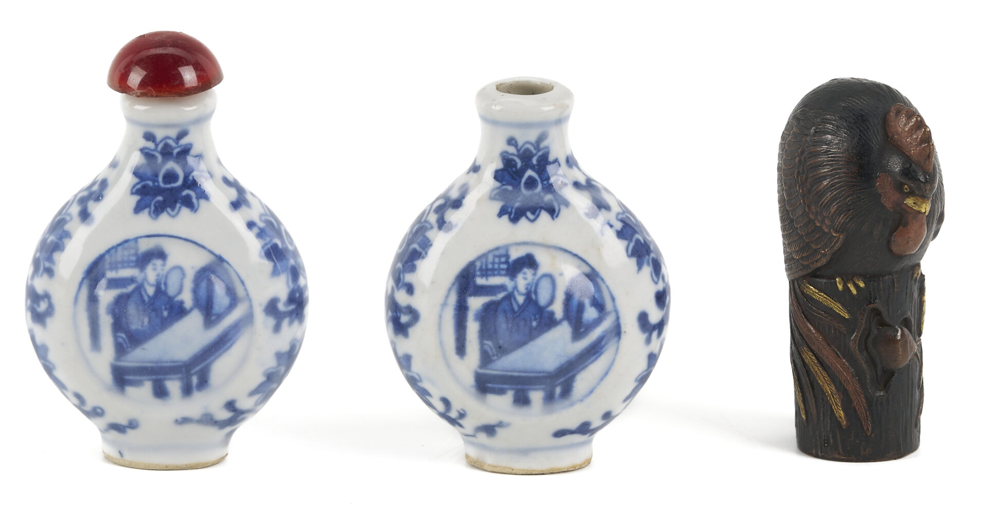 Lot 882: 11 Asian Deocrative Items. incl. Netsukes and More