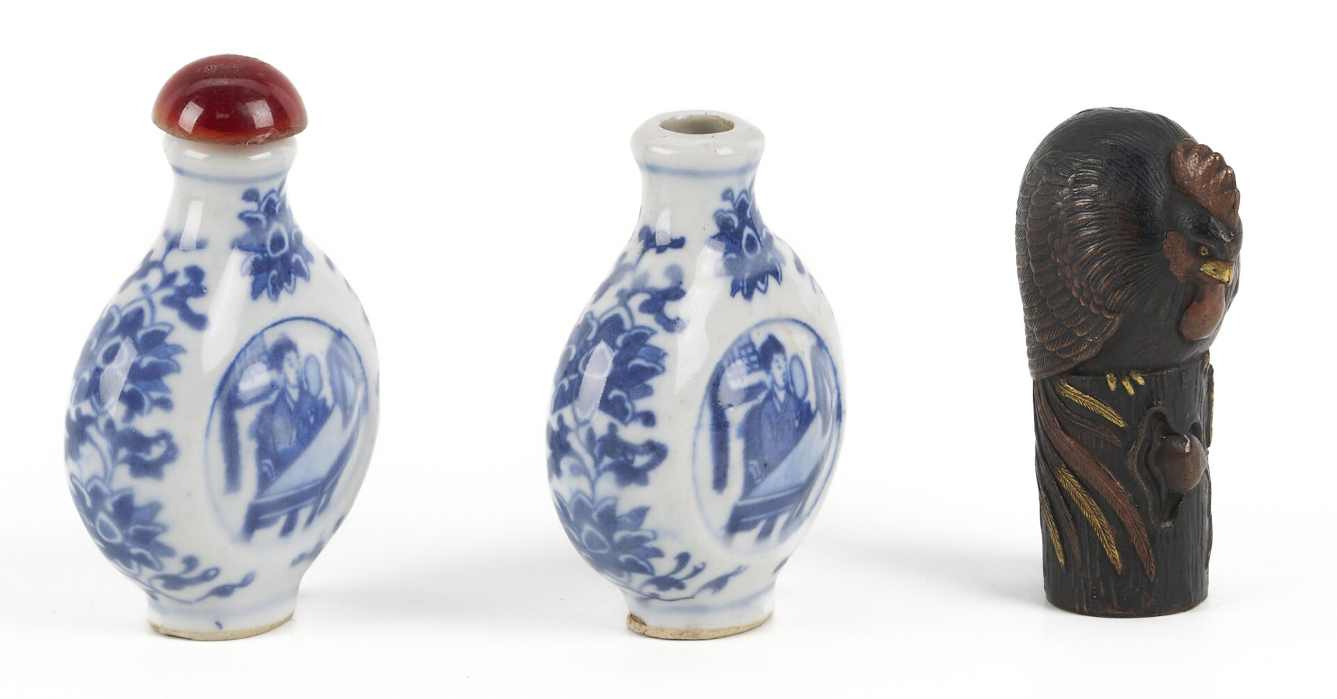 Lot 882: 11 Asian Deocrative Items. incl. Netsukes and More