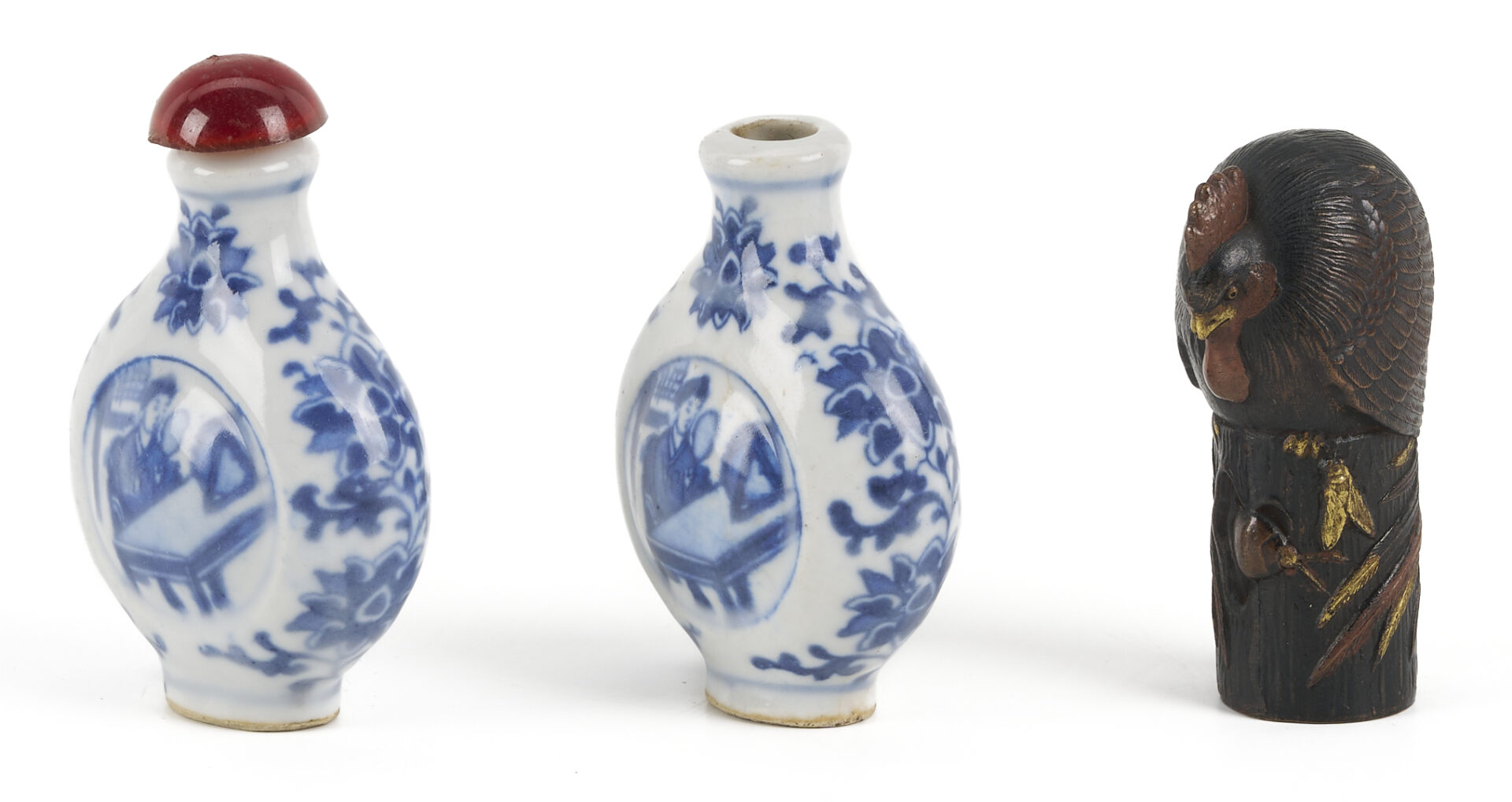 Lot 882: 11 Asian Deocrative Items. incl. Netsukes and More