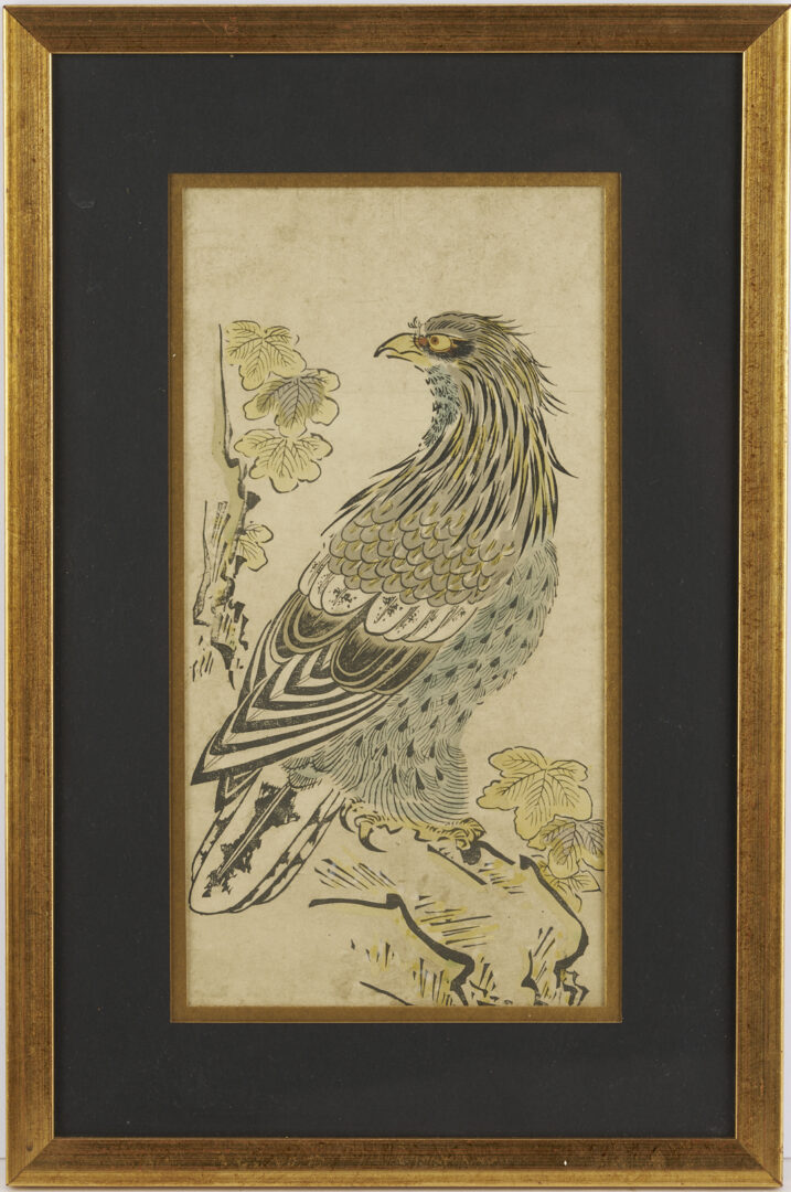 Lot 886: 2 Japanese Woodblock Prints, Mitsui Atsuo & After Kuniyoshi, Plus 2 Facsimiles of Early Prints