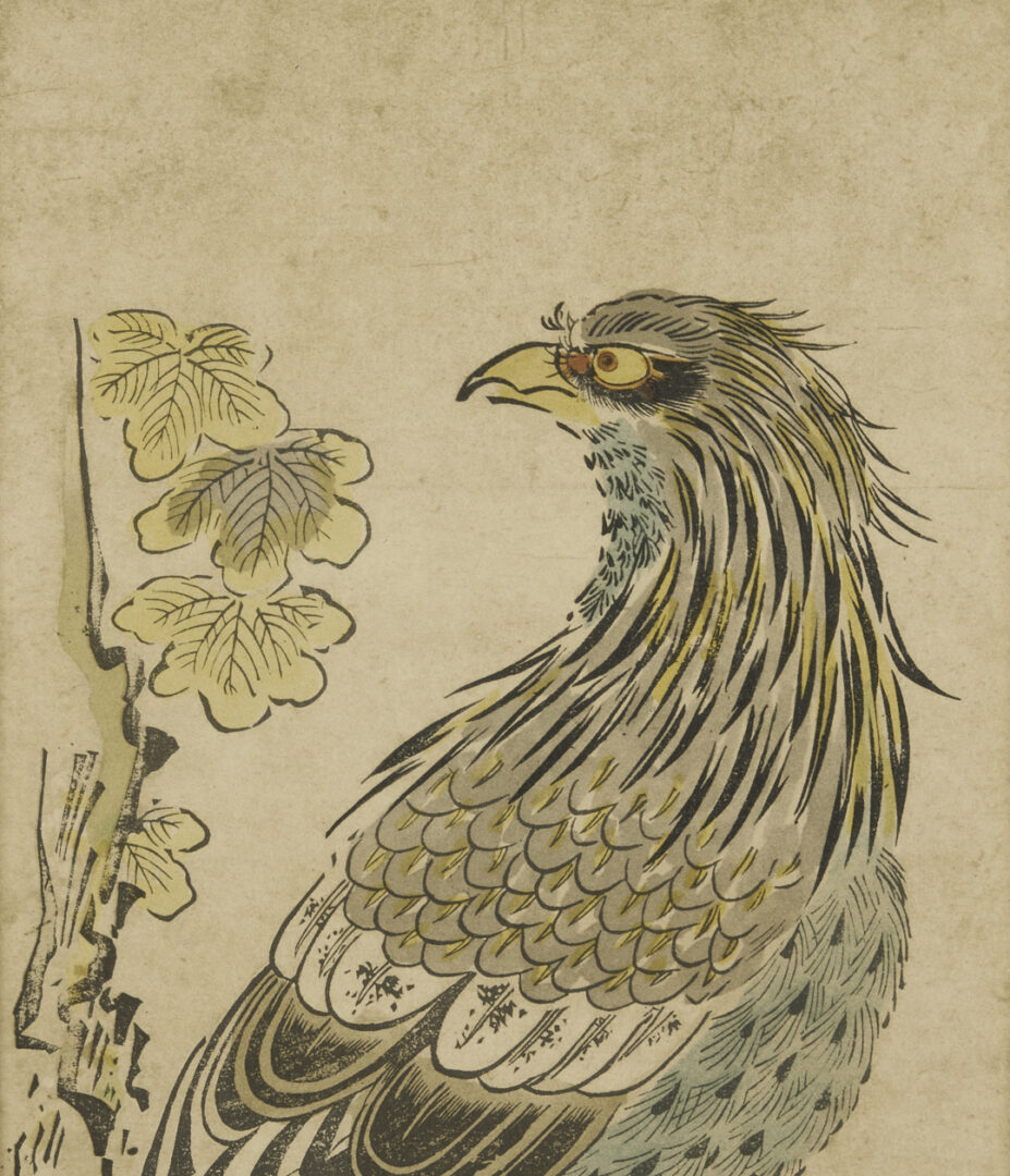 Lot 886: 2 Japanese Woodblock Prints, Mitsui Atsuo & After Kuniyoshi, Plus 2 Facsimiles of Early Prints