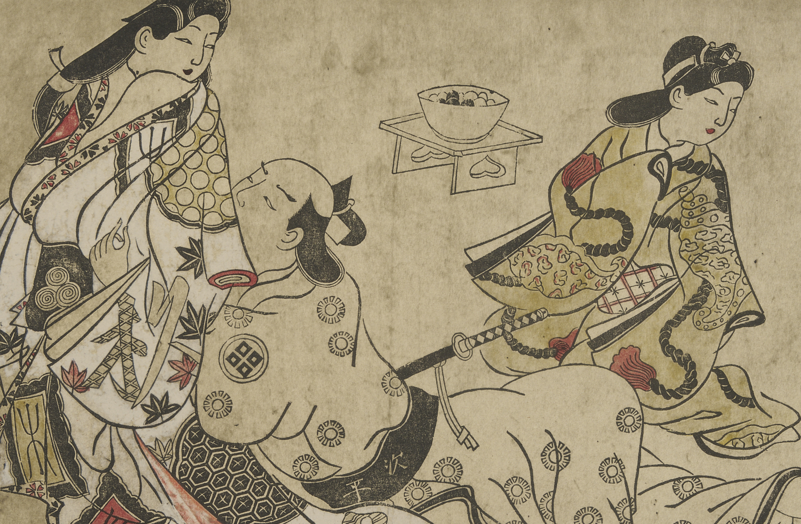 Lot 886: 2 Japanese Woodblock Prints, Mitsui Atsuo & After Kuniyoshi, Plus 2 Facsimiles of Early Prints