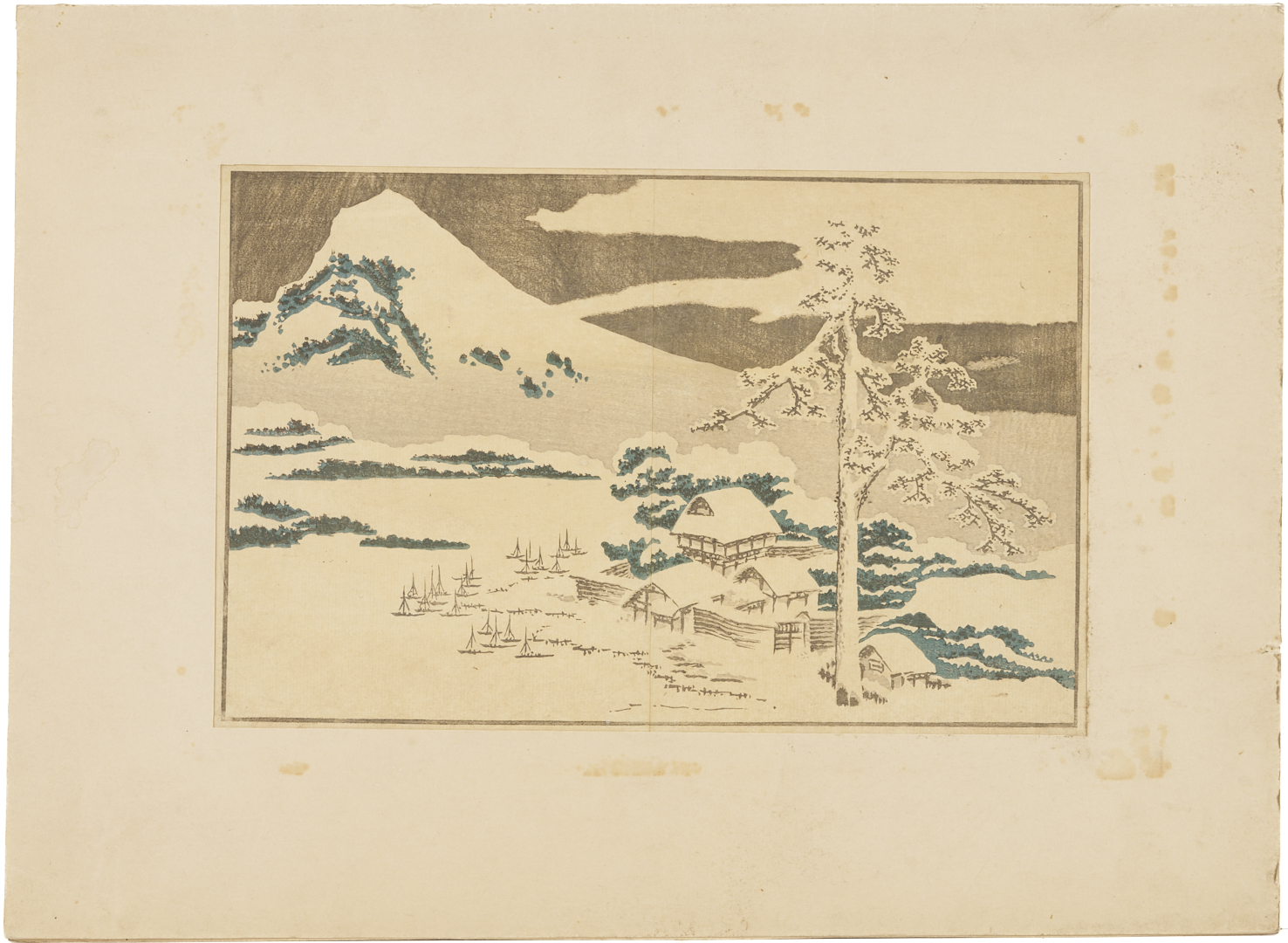 Lot 887: 2 Japanese Woodblock Prints, Hiroshige & Hokusai