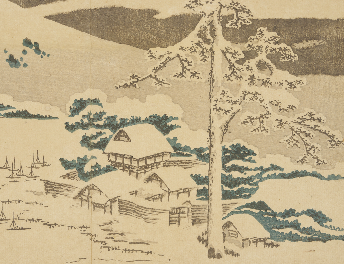 Lot 887: 2 Japanese Woodblock Prints, Hiroshige & Hokusai