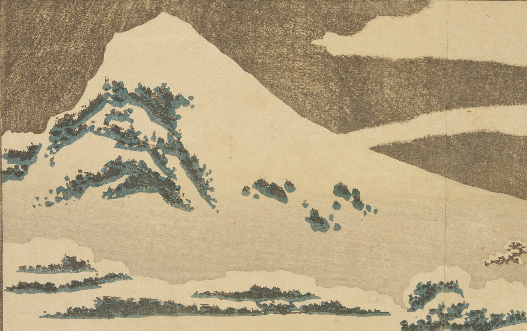 Lot 887: 2 Japanese Woodblock Prints, Hiroshige & Hokusai