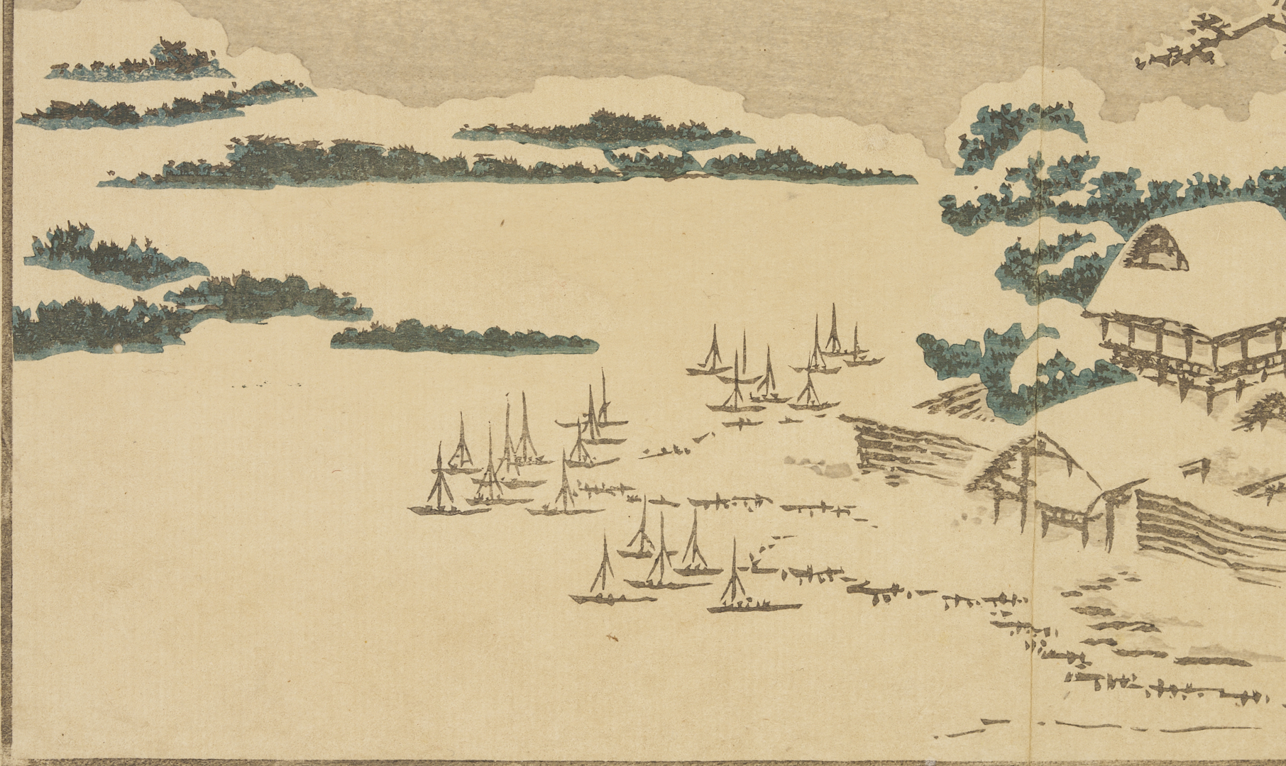 Lot 887: 2 Japanese Woodblock Prints, Hiroshige & Hokusai