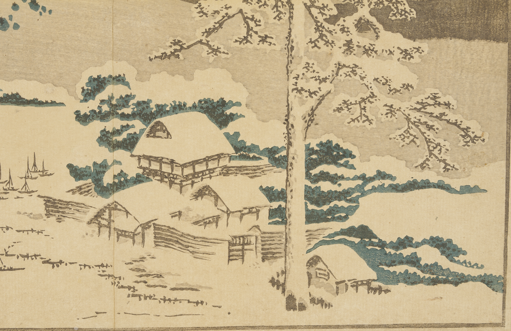 Lot 887: 2 Japanese Woodblock Prints, Hiroshige & Hokusai