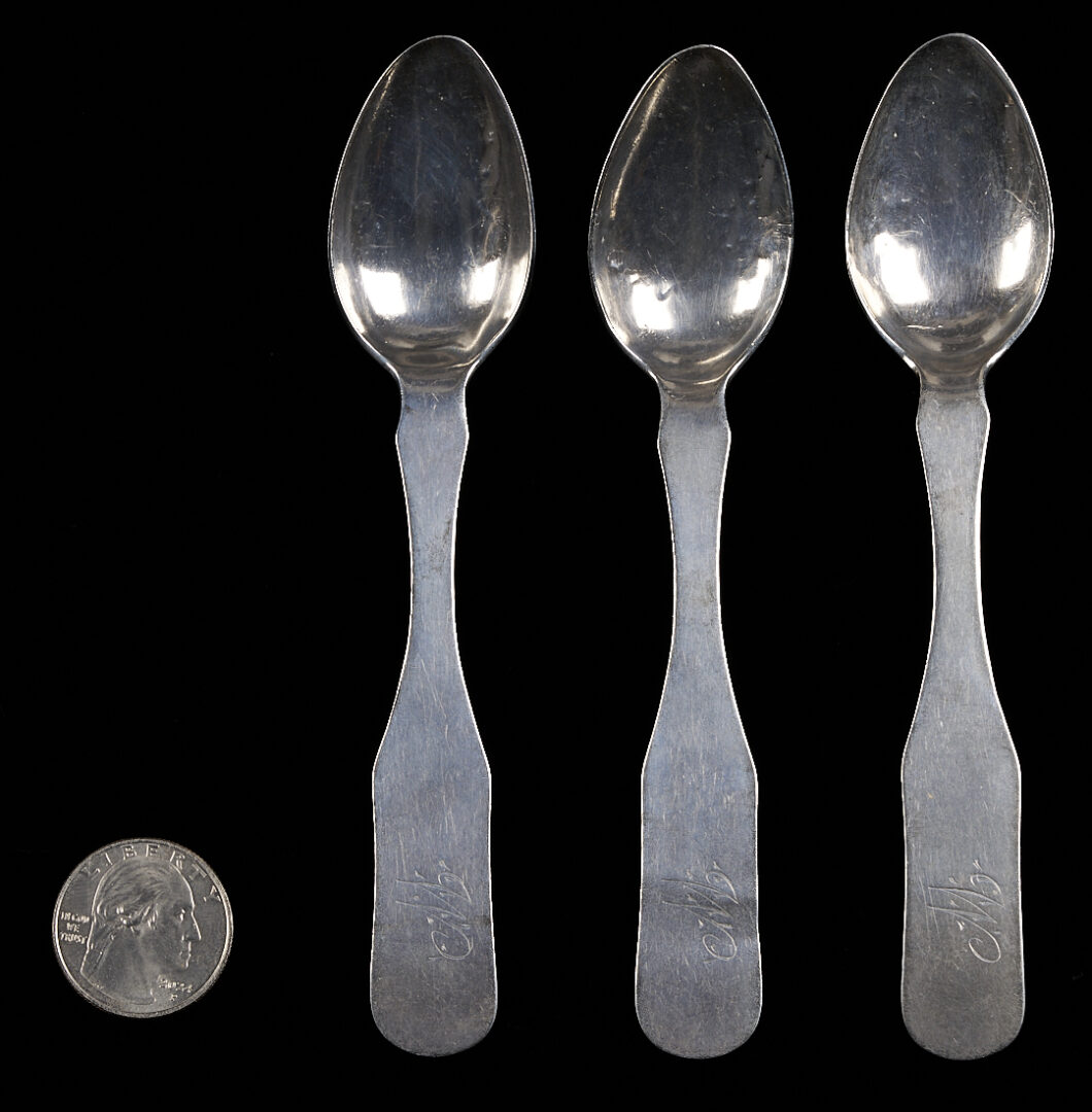 Lot 88: 3 Berson Franklin TN Coin Silver Spoons