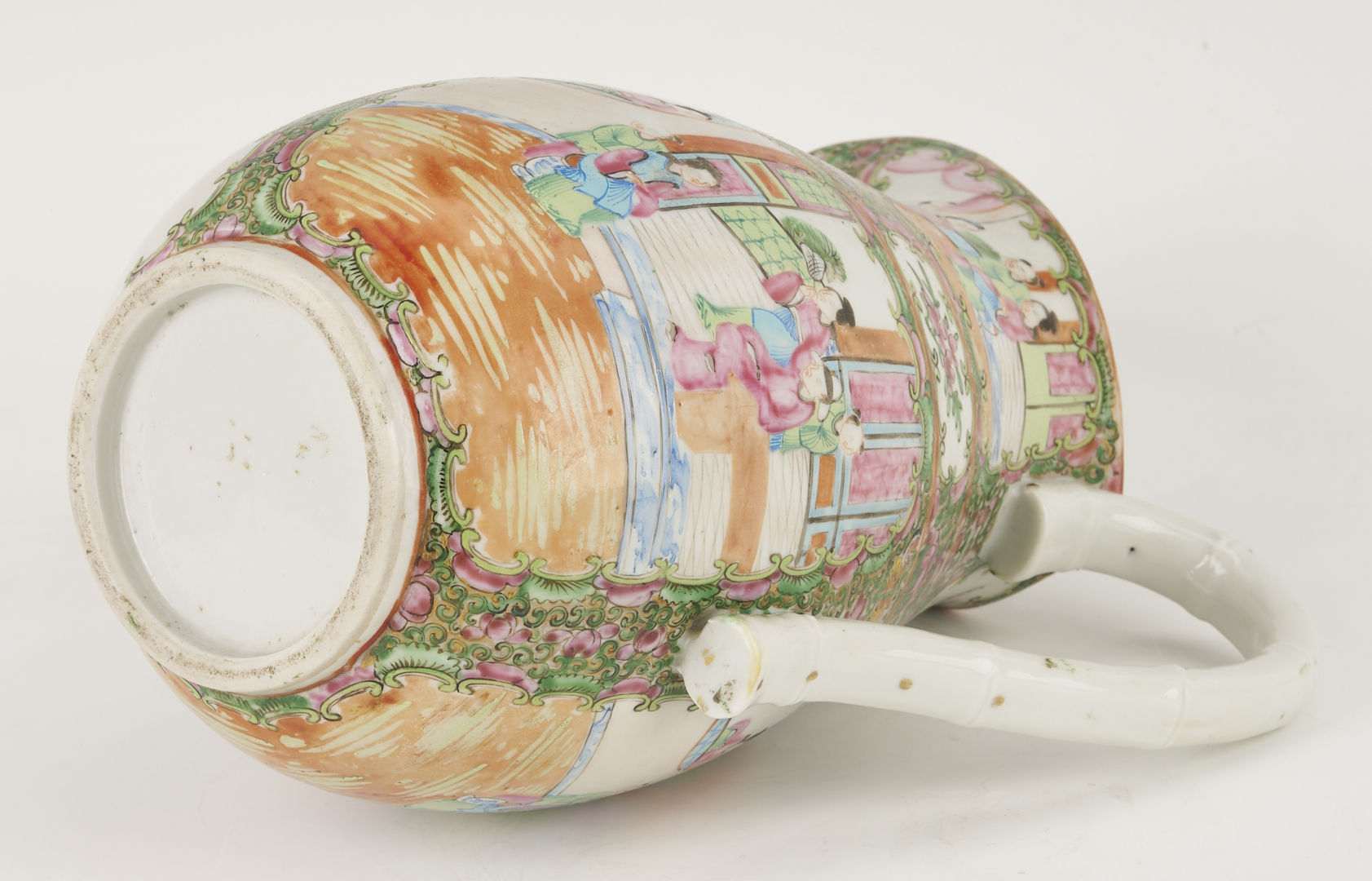 Lot 891: 3 Chinese Export Rose Medallion Pieces, Pitcher & Platters