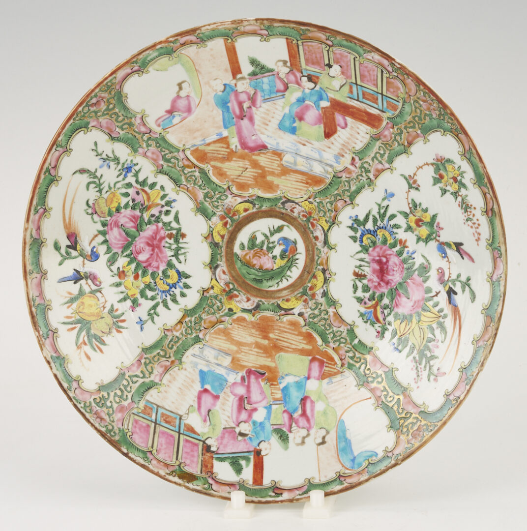 Lot 891: 3 Chinese Export Rose Medallion Pieces, Pitcher & Platters