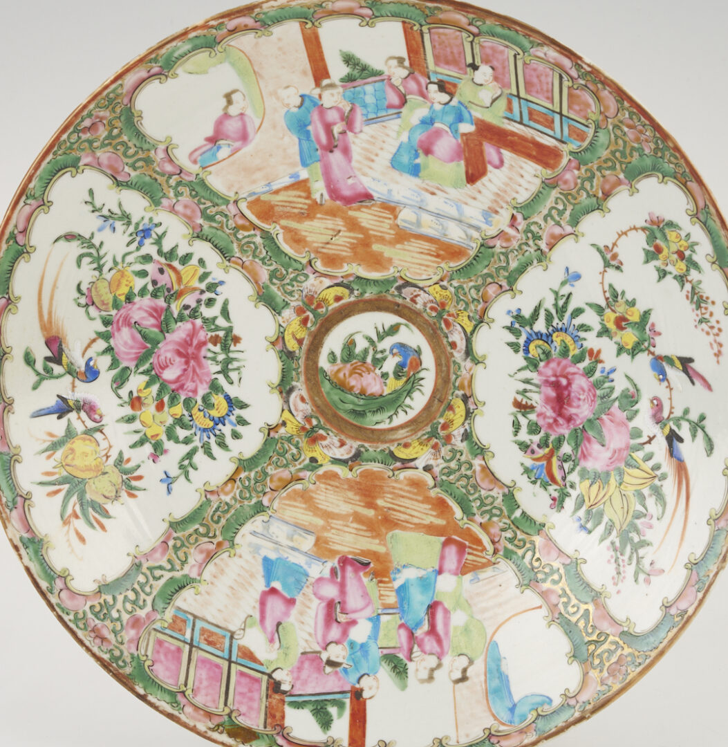 Lot 891: 3 Chinese Export Rose Medallion Pieces, Pitcher & Platters