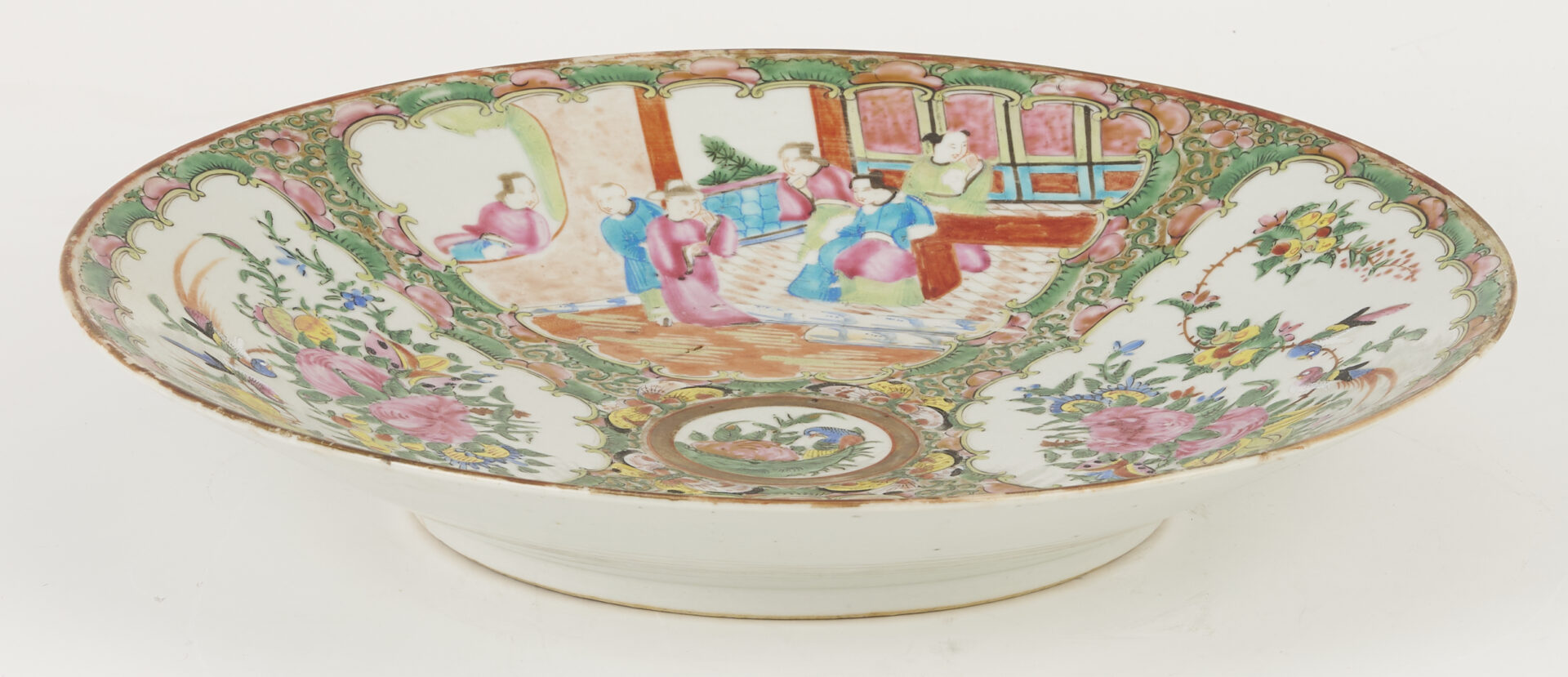 Lot 891: 3 Chinese Export Rose Medallion Pieces, Pitcher & Platters