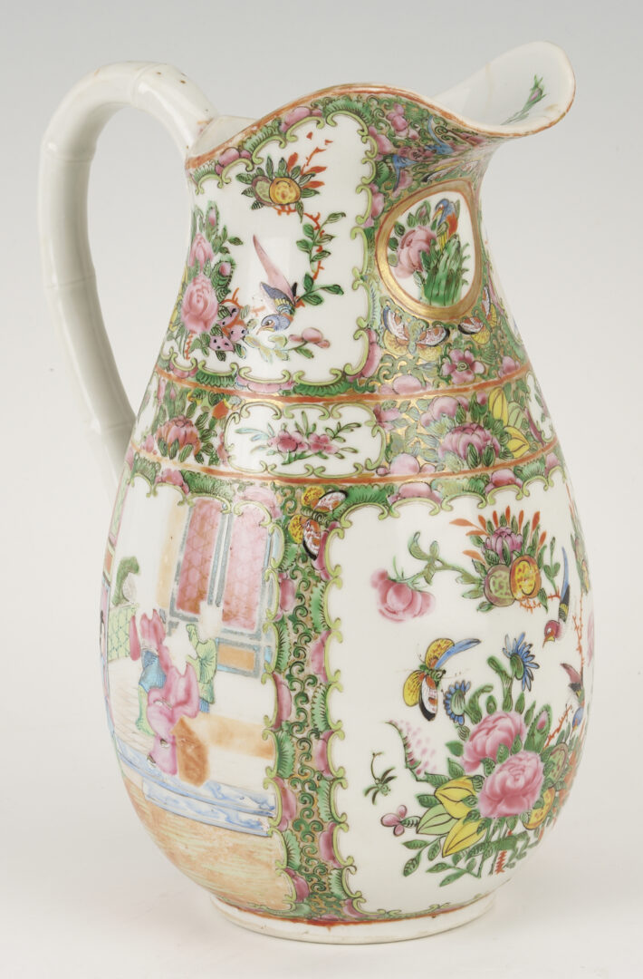 Lot 891: 3 Chinese Export Rose Medallion Pieces, Pitcher & Platters