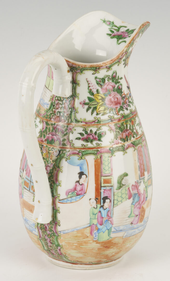 Lot 891: 3 Chinese Export Rose Medallion Pieces, Pitcher & Platters